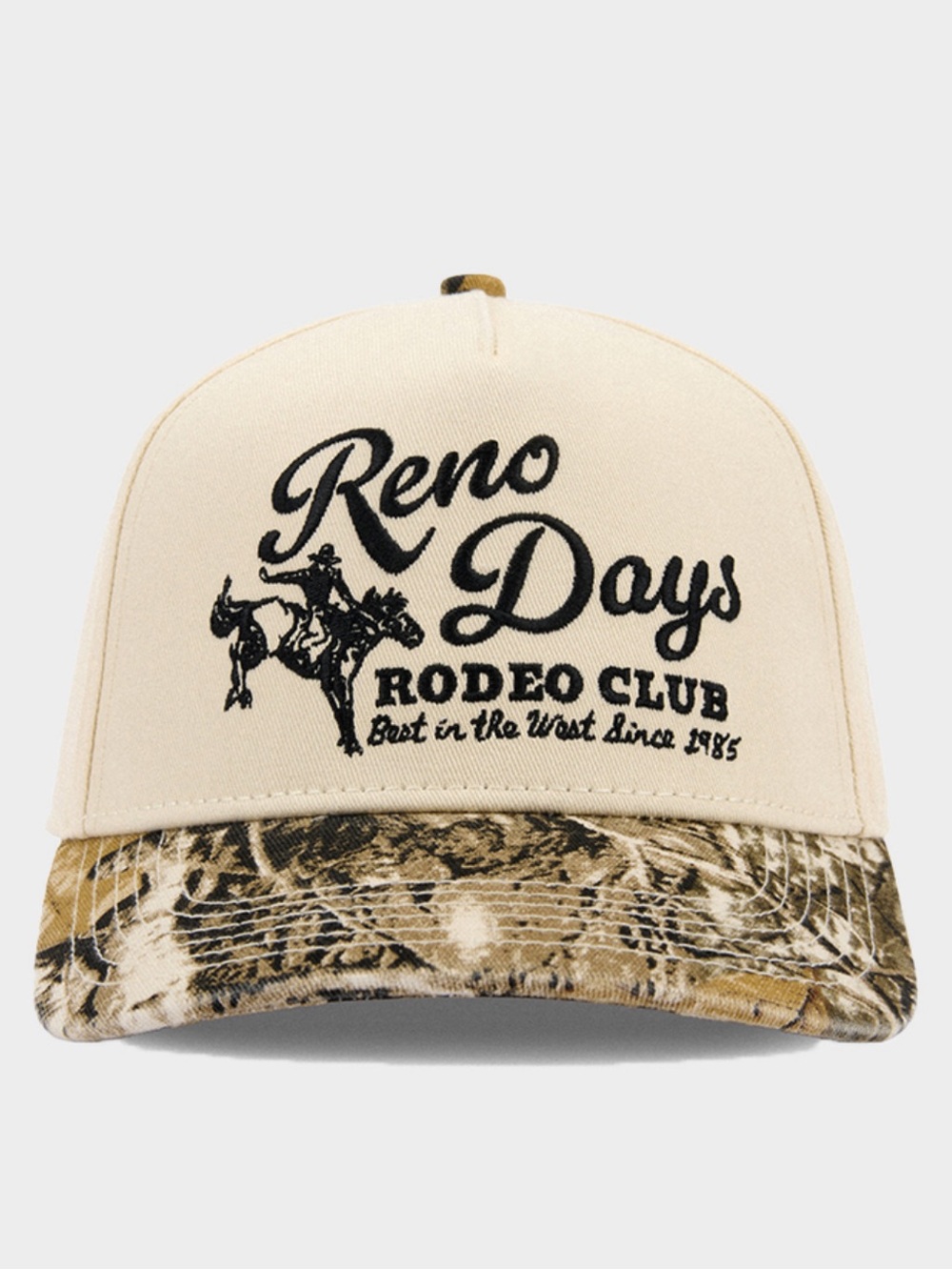 Sauce - Reno Days Rodeo Club Trucker Hat - Cream with Camo Brim